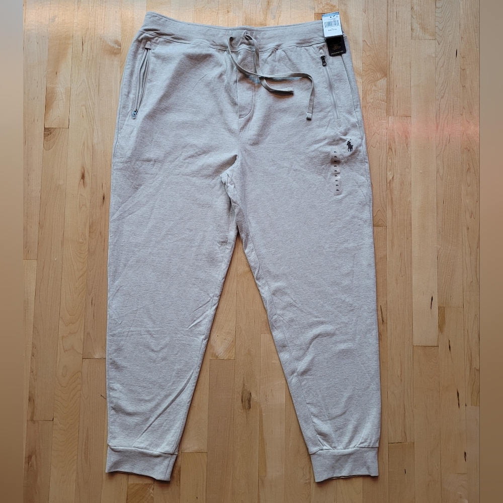 Polo Ralph Lauren Men's XXL Grey/Tan Double Knit Jogger Pants NWT - Picture 7 of 13